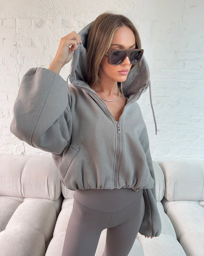 Balloon Sleeve Hoody - Grey