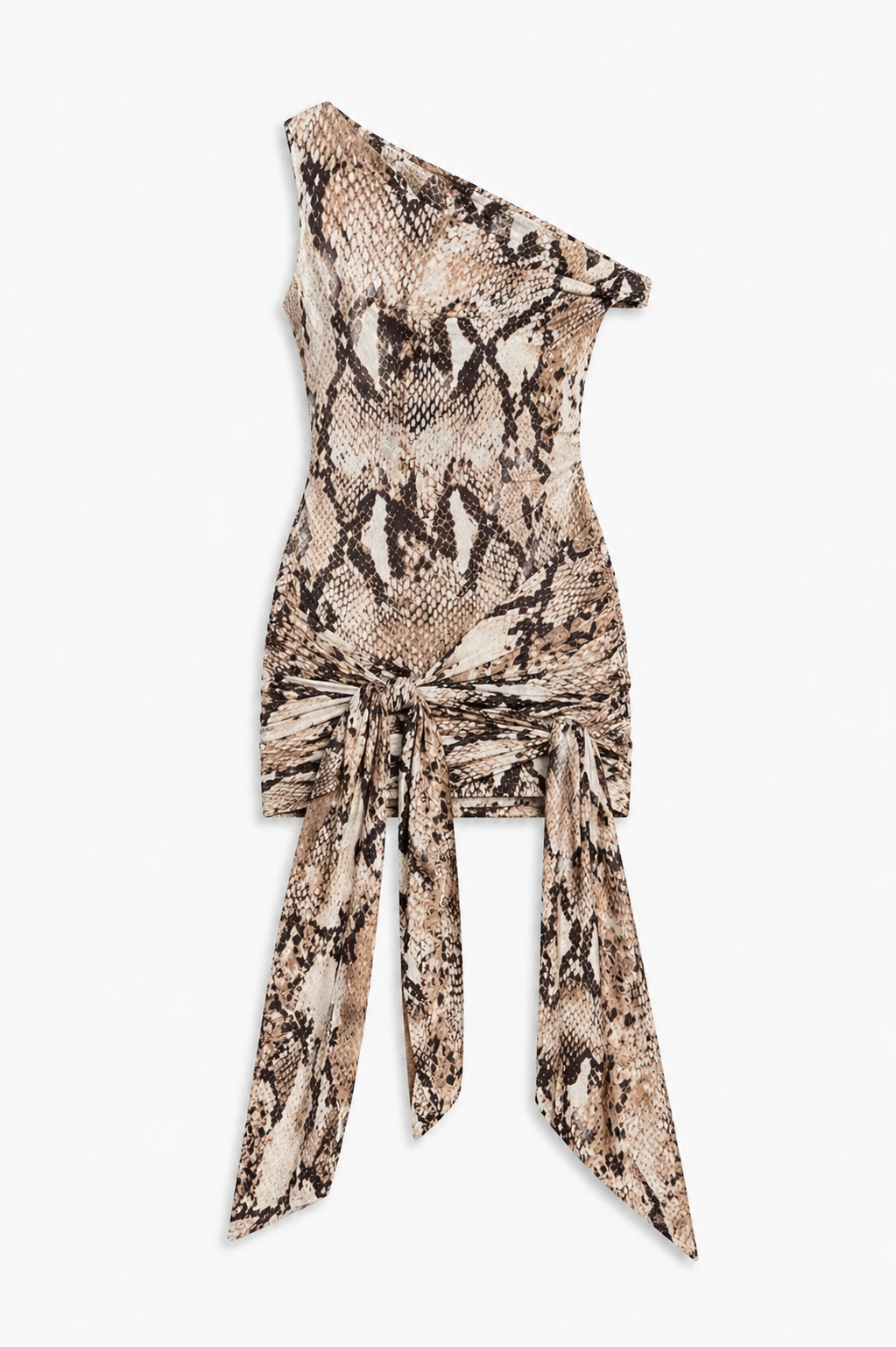 Noa Tie Knot Dress - Snake Print