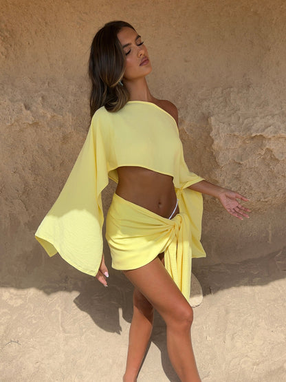 Cleo Sarong Set - Lemon