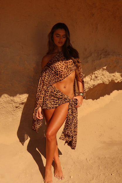 Savannah Sarong Set - Leopard