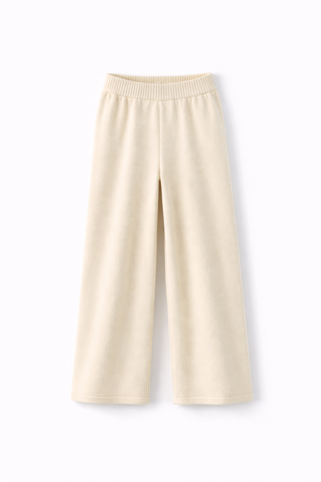 Hooded Knit Tracksuit - Cream