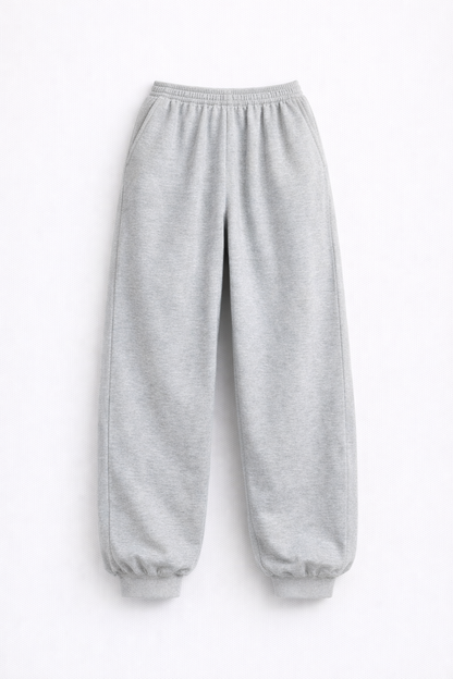 Barrel Leg Relaxed Joggers - Grey