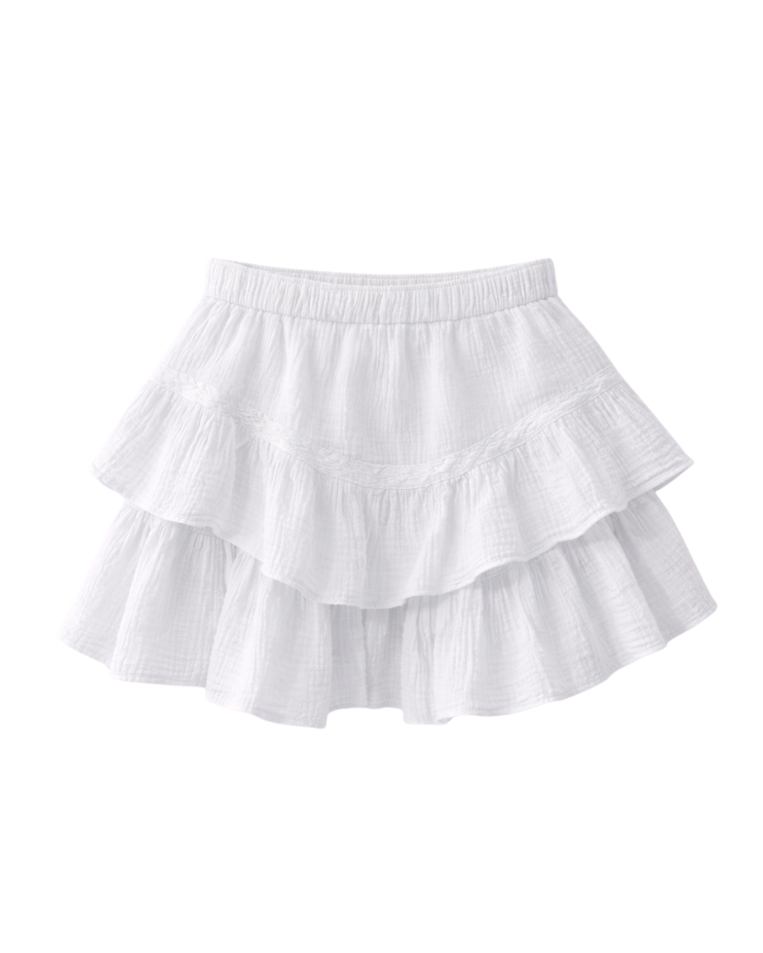 Tulum Frill Shorts Set - White