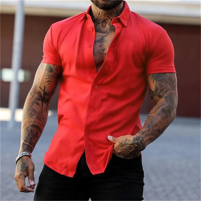 Men's Solid Striped Casual Comfortable Shirt