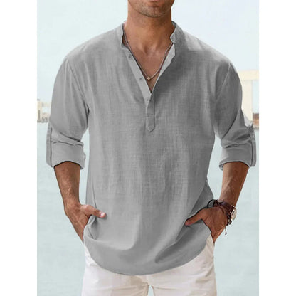 New Cotton Linen Shirts for Men Casual Shirts