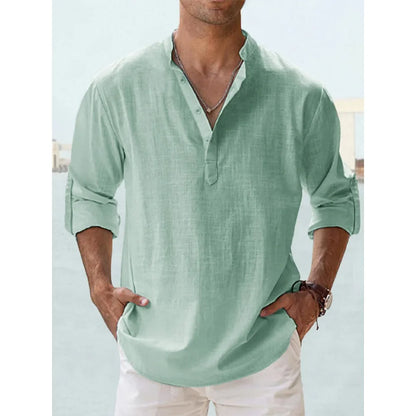 New Cotton Linen Shirts for Men Casual Shirts
