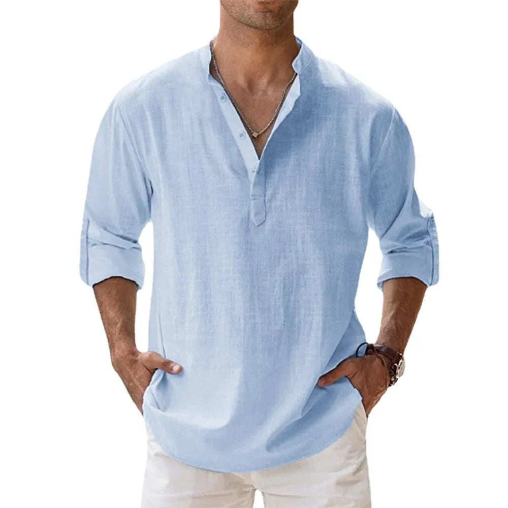 New Cotton Linen Shirts for Men Casual Shirts