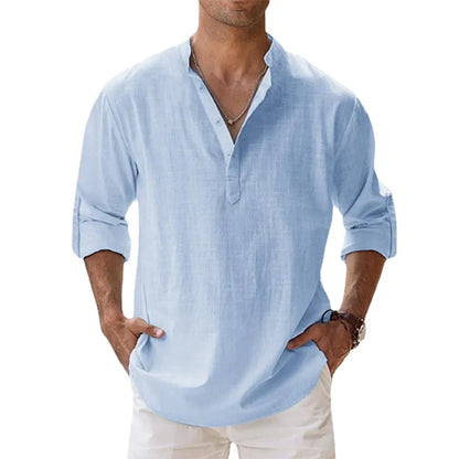 New Cotton Linen Shirts for Men Casual Shirts