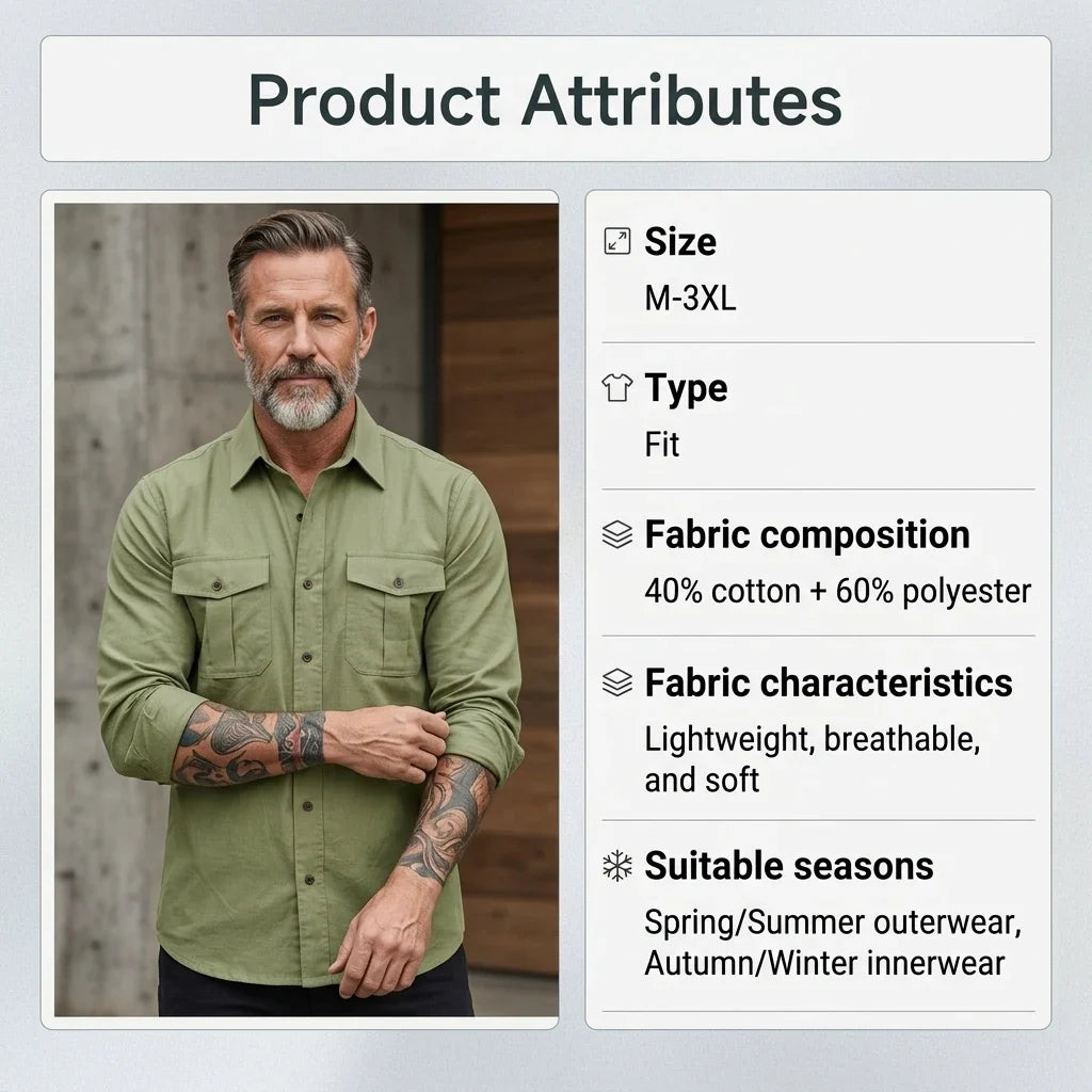 Comfortable Men's Long Sleeve Top Shirts