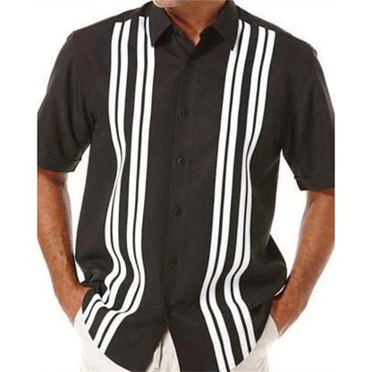 Men's Solid Striped Casual Comfortable Shirt