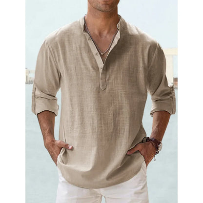 New Cotton Linen Shirts for Men Casual Shirts