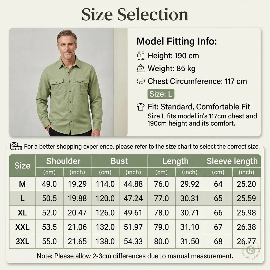 Comfortable Men's Long Sleeve Top Shirts