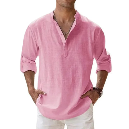 New Cotton Linen Shirts for Men Casual Shirts