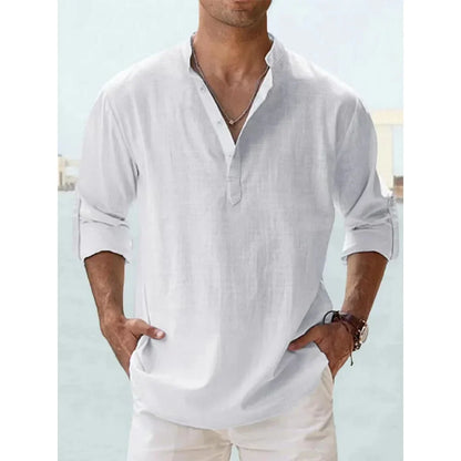 New Cotton Linen Shirts for Men Casual Shirts