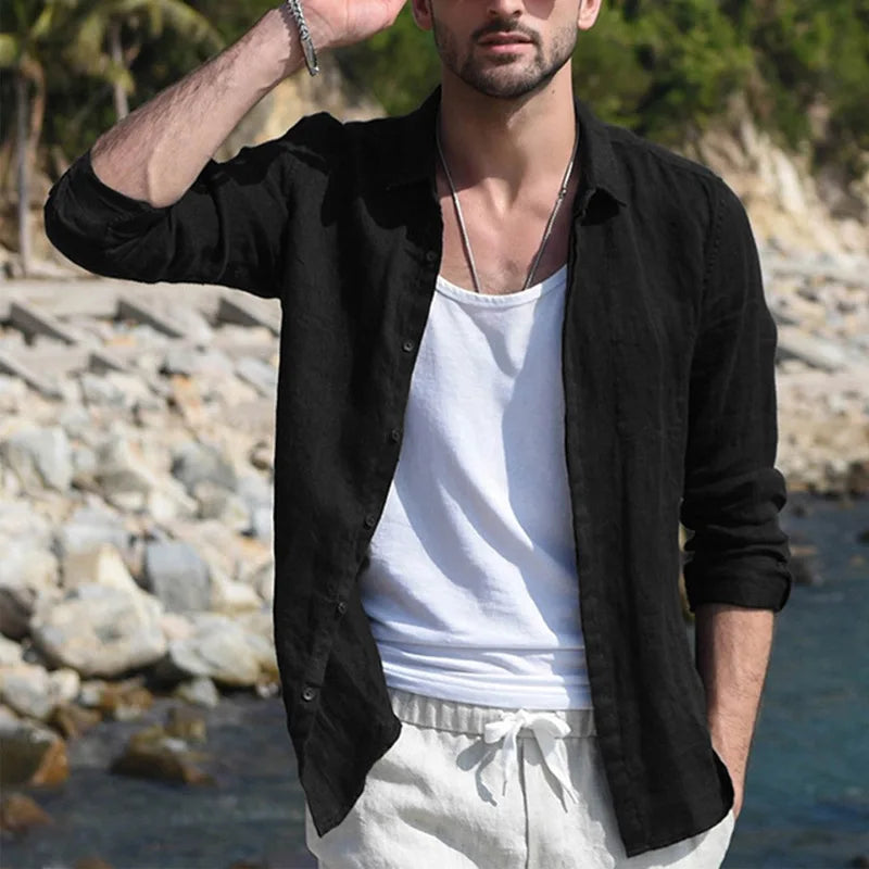 Men's Solid-Color Shirt