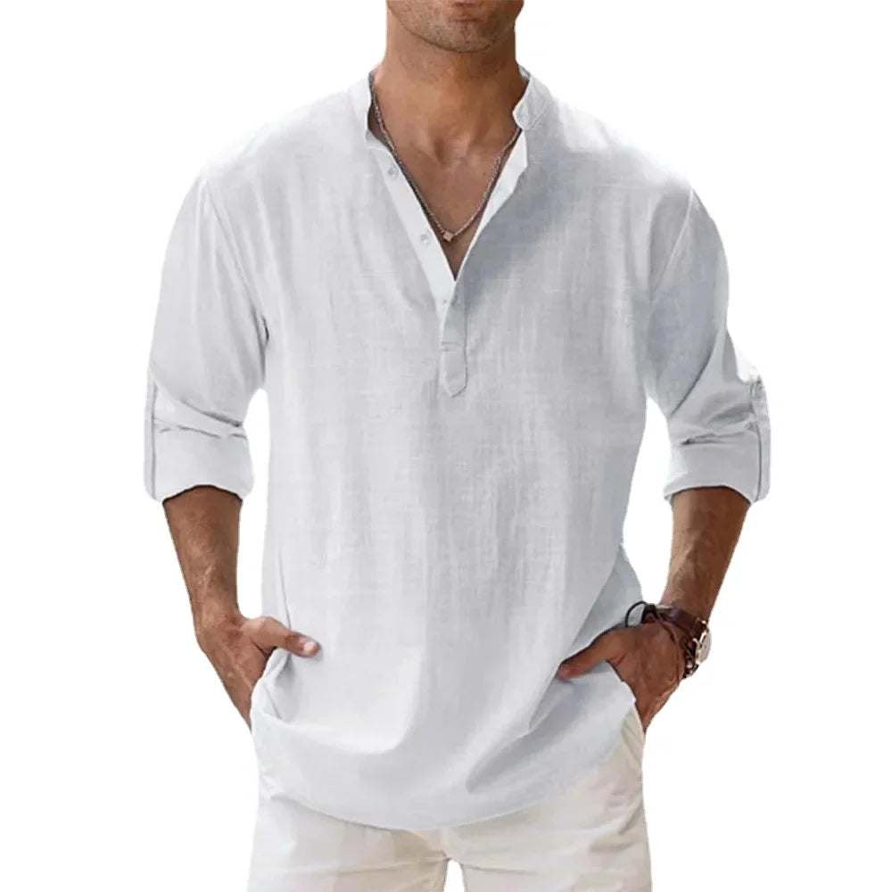 New Cotton Linen Shirts for Men Casual Shirts