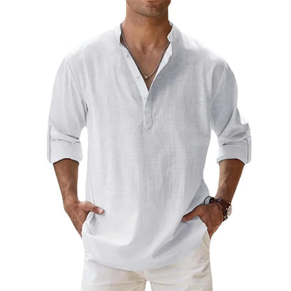 New Cotton Linen Shirts for Men Casual Shirts